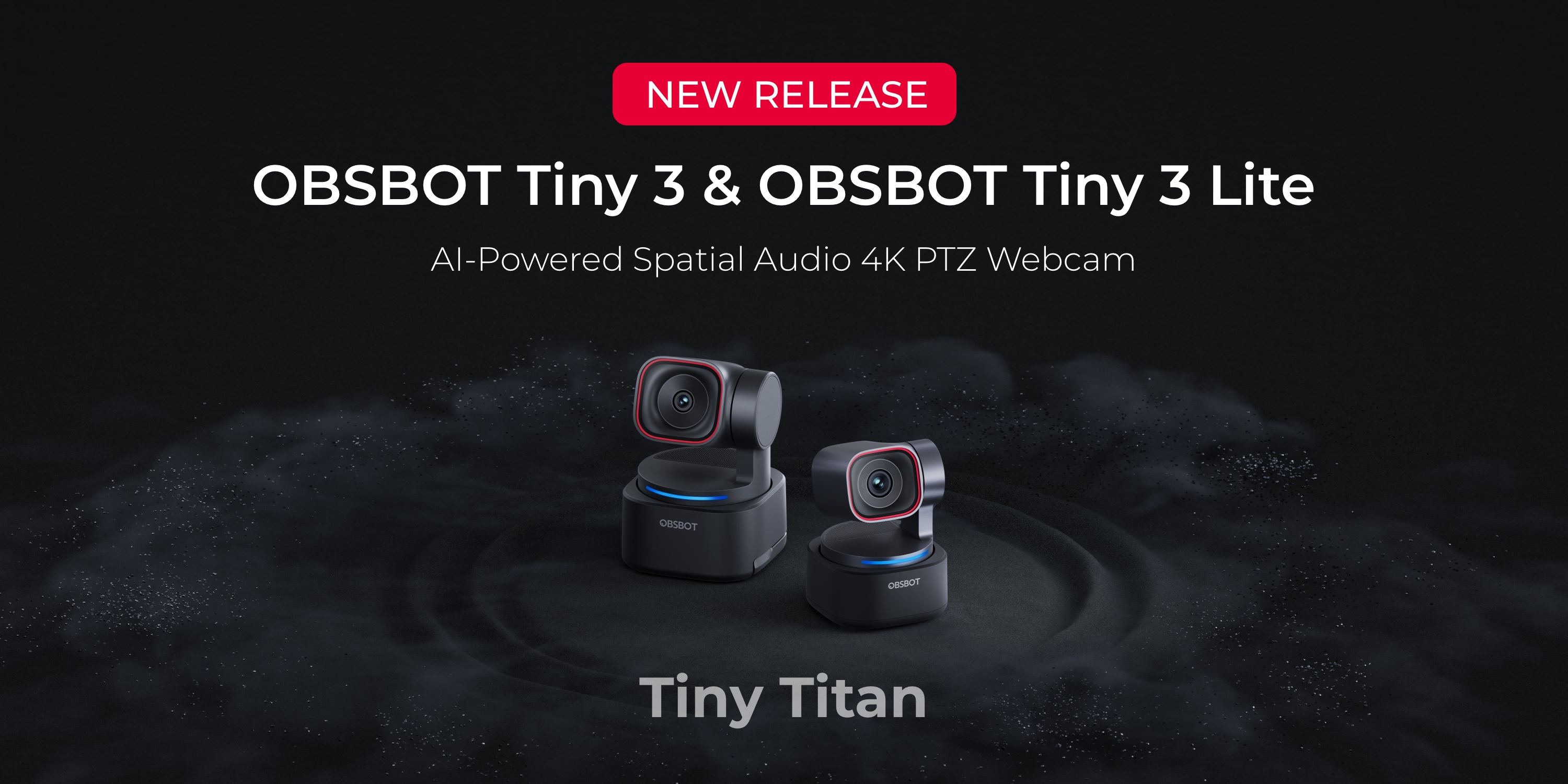 Amazon.com: OBSBOT Tiny 3 AI-Powered Spatial Audio 4K Webcam, AI